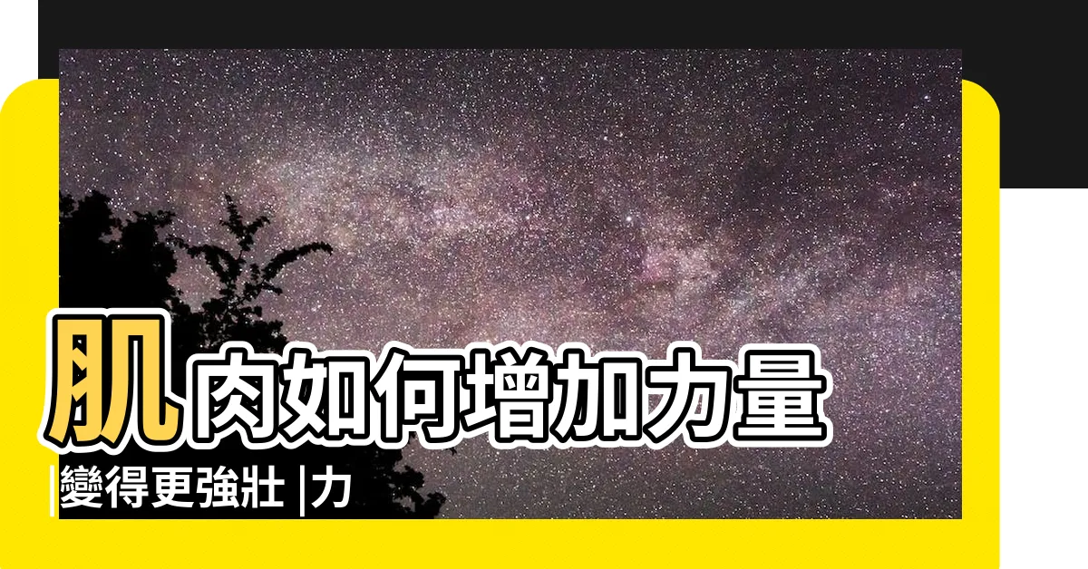 【增強力量】肌肉如何增加力量 |變得更強壯 |力量訓練 |
