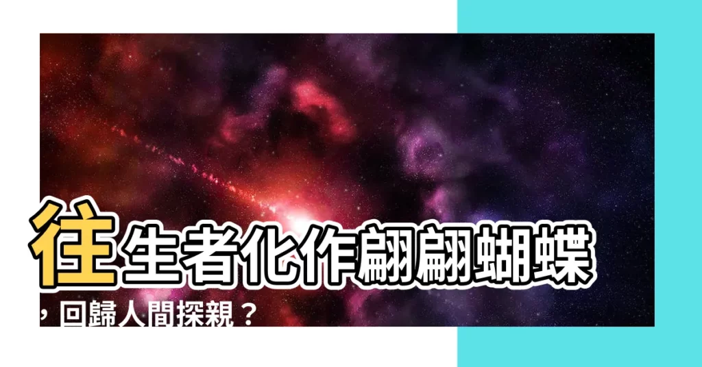 【往生者變蝴蝶】往生者化作翩翩蝴蝶，回歸人間探親？