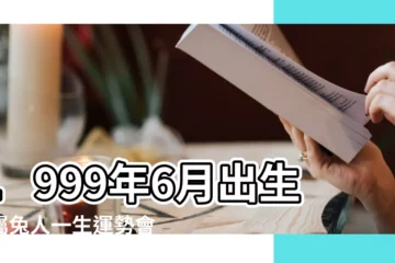 【1999年農曆6月出生的命運】1999年6月出生的屬兔人一生運勢會是如何 |1999年6月17日出生時間看命運 |1999年6月6日出生時間看命運 |
