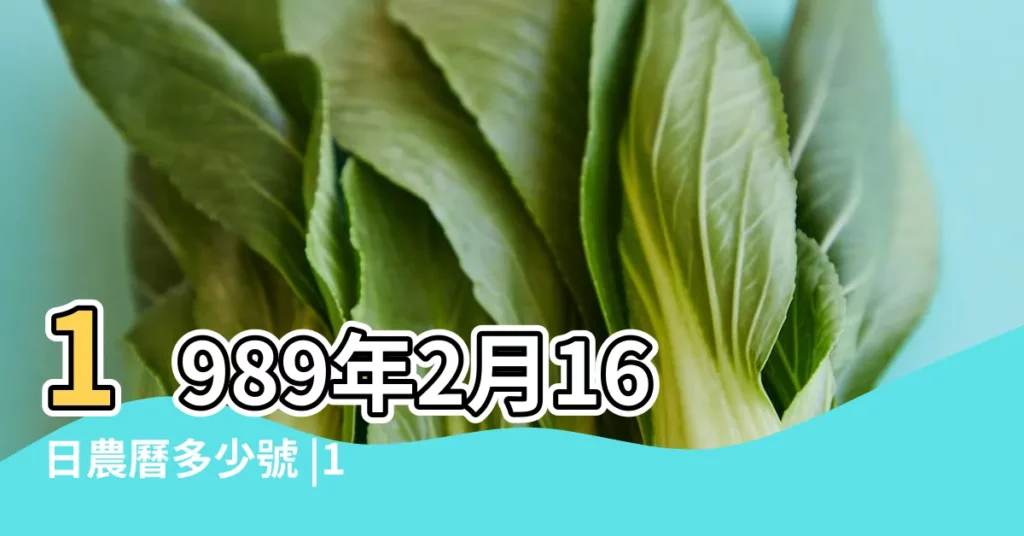 1989年2月16日農曆多少號 |1989年2月16日出生日期看命運 |公曆1989年2月16日是農曆幾月幾號 |【1989年2月16】