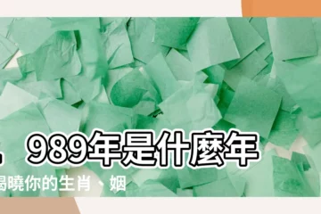 【1989年是什麼年】1989年是什麼年？揭曉你的生肖、姻緣和機遇
