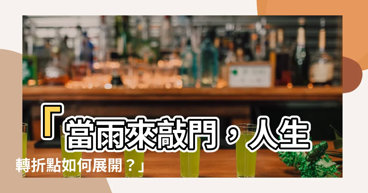 【雨來了】「當雨來敲門，人生轉折點如何展開？」