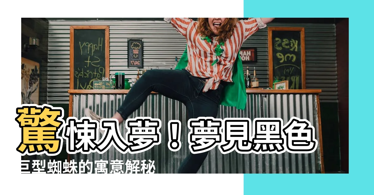 【夢見黑色大蜘蛛】驚悚入夢！夢見黑色巨型蜘蛛的寓意解秘
