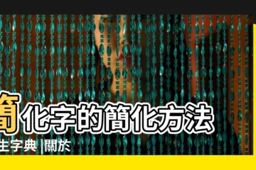 【和鑫分不清的繁體字】簡化字的簡化方法 |學生字典 |關於繁體字的統一寫法 |