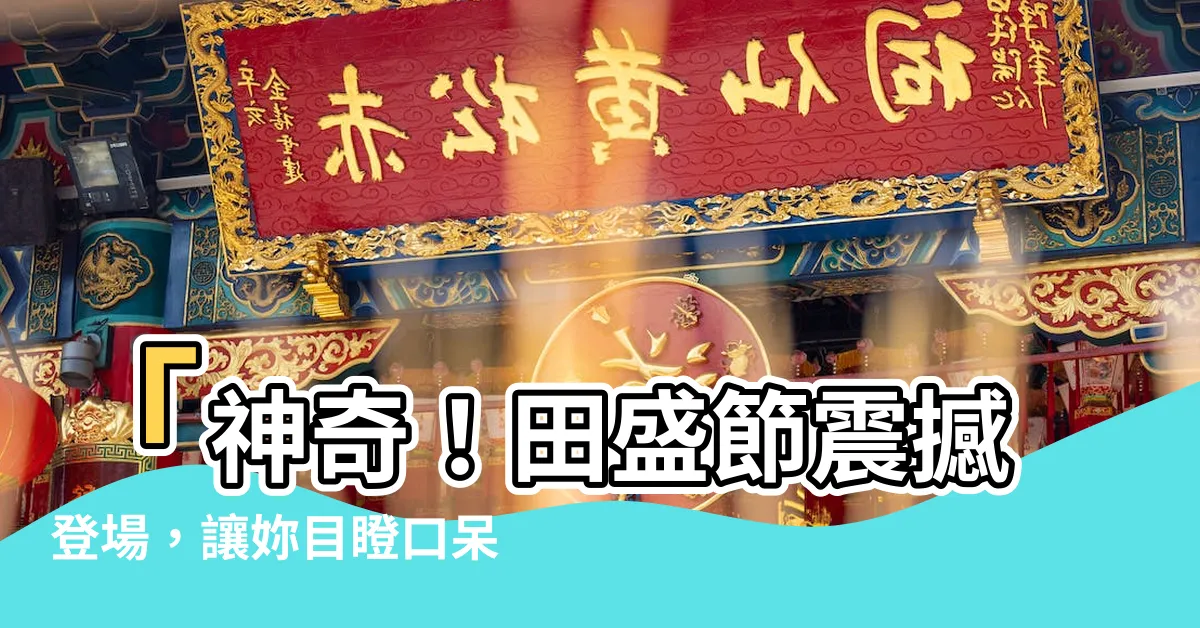 【田盛節意思】「神奇！田盛節震撼登場，讓妳目瞪口呆的16字超能名正妹！」