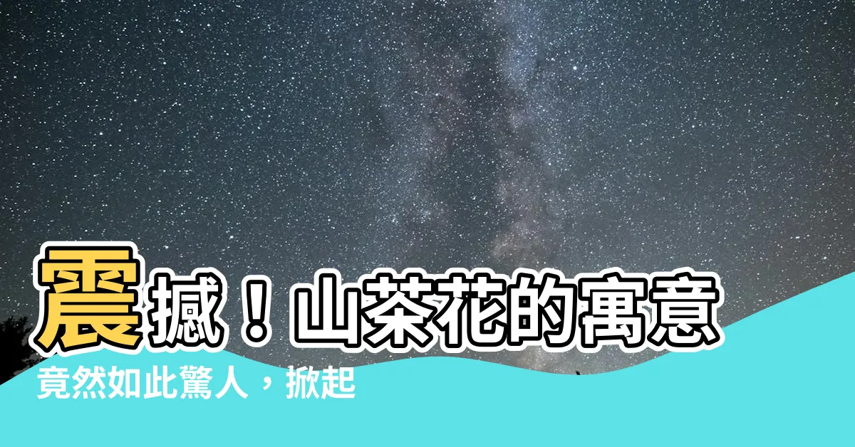 【山茶花的寓意】震撼！山茶花的寓意竟然如此驚人，掀起全球熱潮！