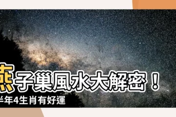 【燕子巢風水】燕子巢風水大解密！下半年4生肖有好運到！