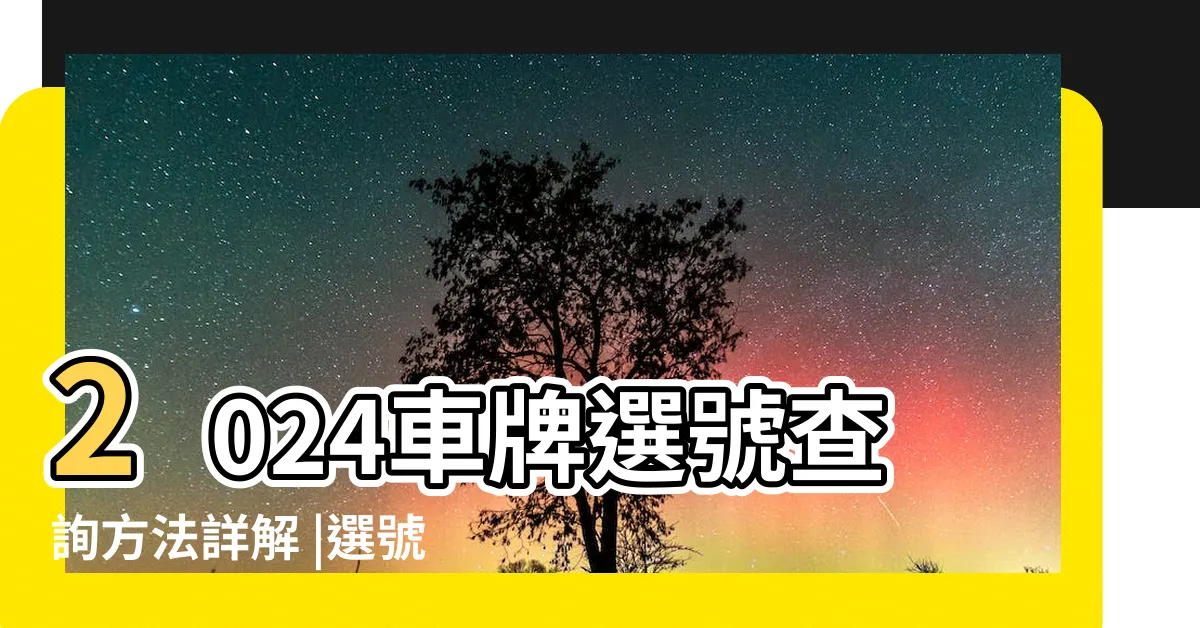 【車牌選號查詢】2024車牌選號查詢方法詳解 |選號及轉帳作業 |選號標牌 |