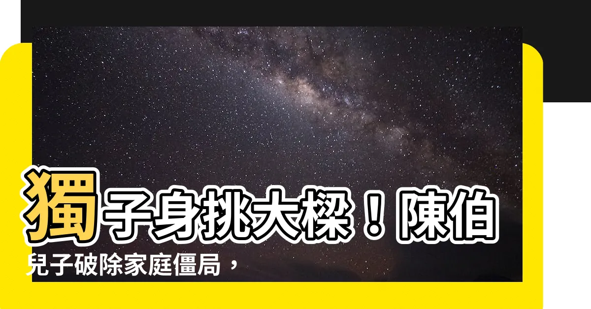 【陳伯兒子】獨子身挑大樑！陳伯兒子破除家庭僵局，奮力傳承父業