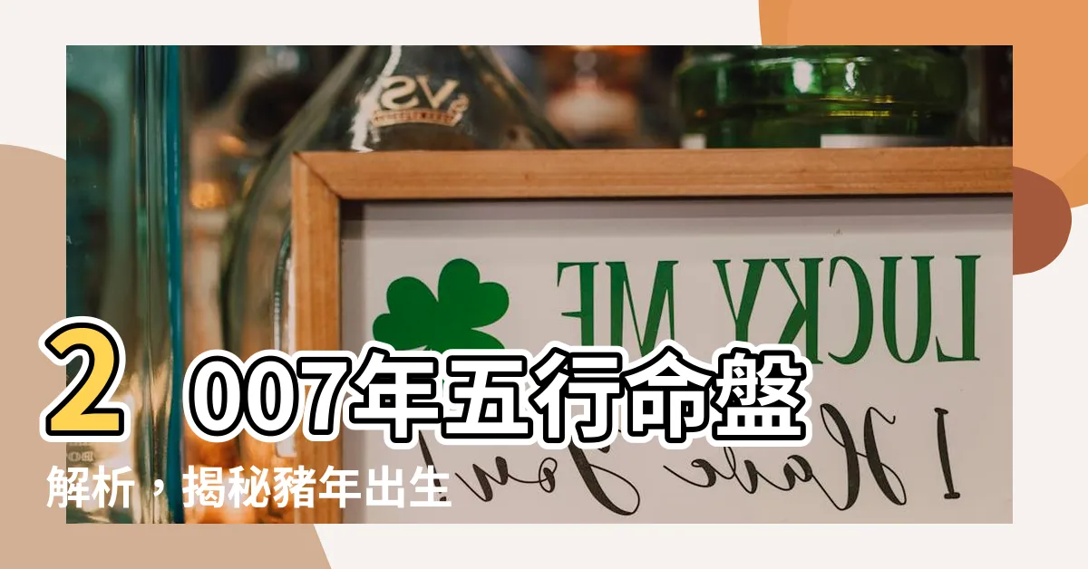 【2007年五行】2007年五行命盤解析，揭秘豬年出生者五行屬性