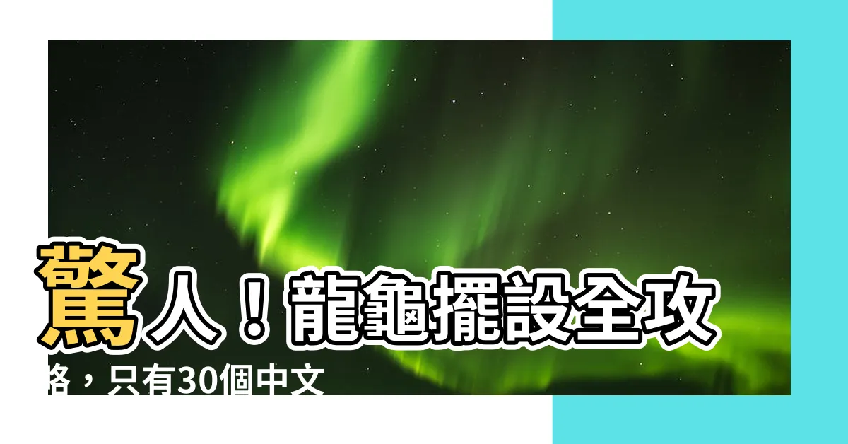 【龍龜擺設】驚人！龍龜擺設全攻略，只有30個中文字數內！