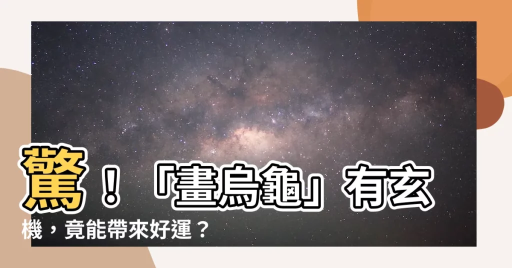 【畫烏龜意思】驚！「畫烏龜」有玄機，竟能帶來好運？