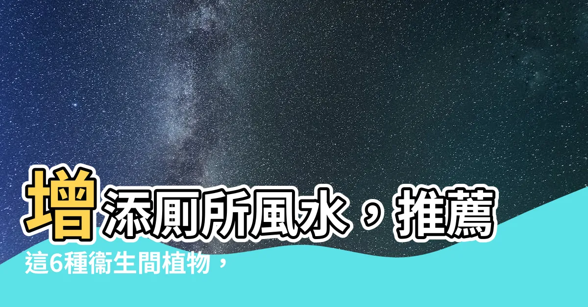 【厠所植物】增添厠所風水，推薦這6種衞生間植物，淨化空氣也能開運