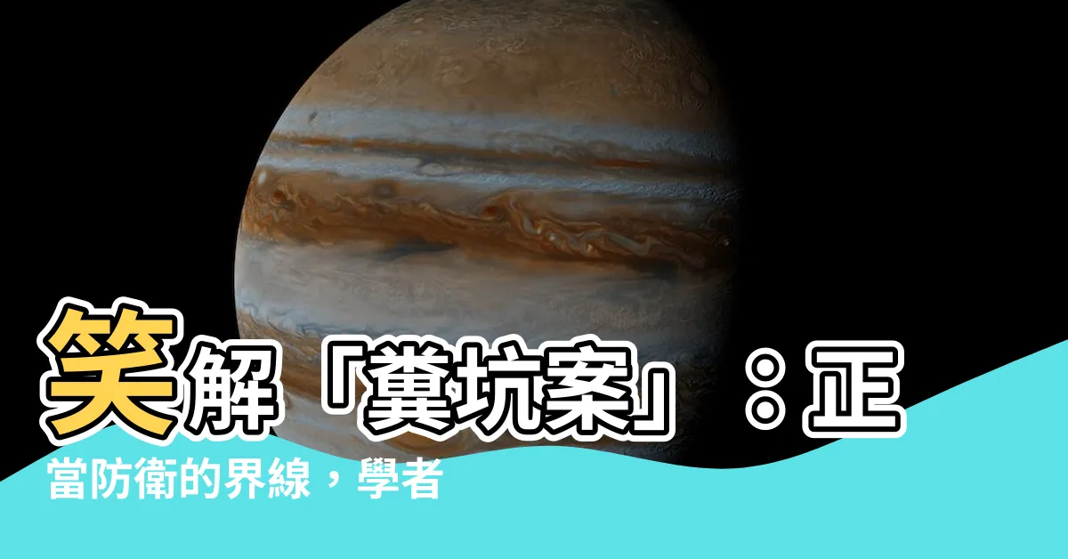 【糞坑案】笑解「糞坑案」：正當防衞的界線，學者羅翔帶你幽默學法！