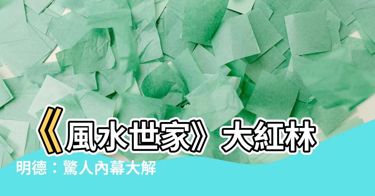 【風水世家 林明德】《風水世家》大紅林明德：驚人內幕大解析！