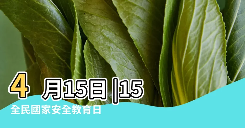 4月15日 |15全民國家安全教育日 |4月15日 |【每年4月15是什麼日子】