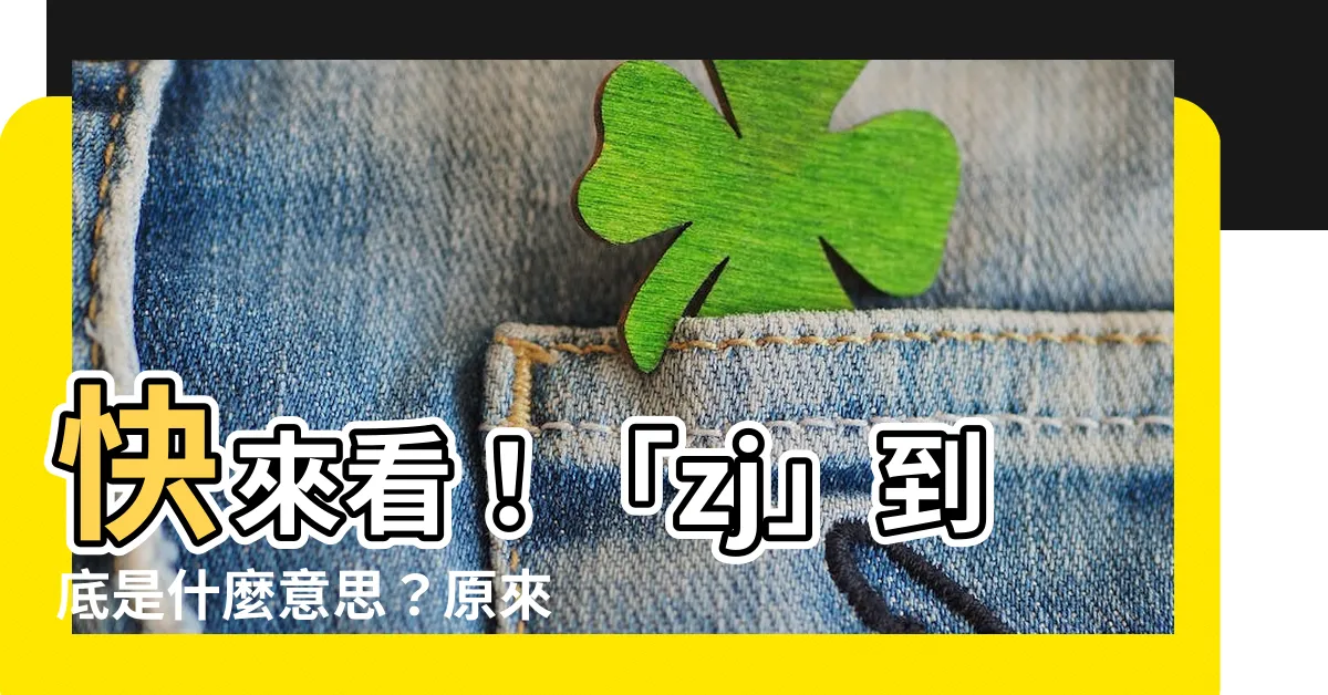 【zj 意思】快來看！「zj」到底是什麼意思？原來跟這些有關！