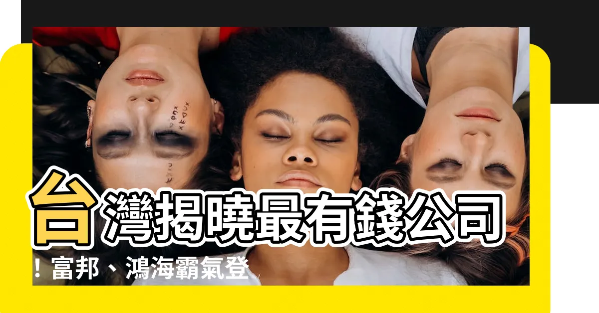【台灣最有錢的公司】台灣揭曉最有錢公司！富邦、鴻海霸氣登榜！