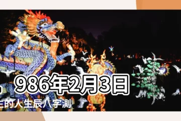 【1986年2月初3八字】1986年2月3日出生的人生辰八字測算 |農曆一九八 |農曆1986年二月初3日女命生辰八字五行算命 |