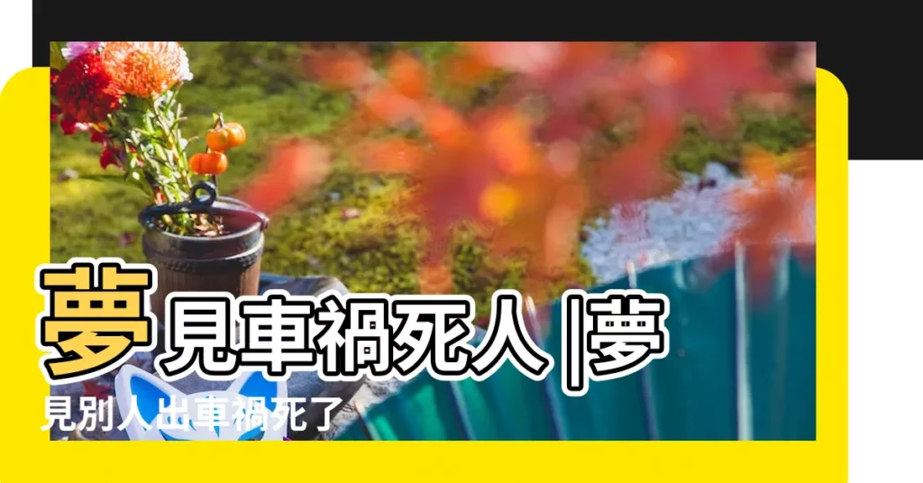 夢見車禍死人 |夢見別人出車禍死了 |夢見大型事故死人現場 |【夢見出大車事故死人】