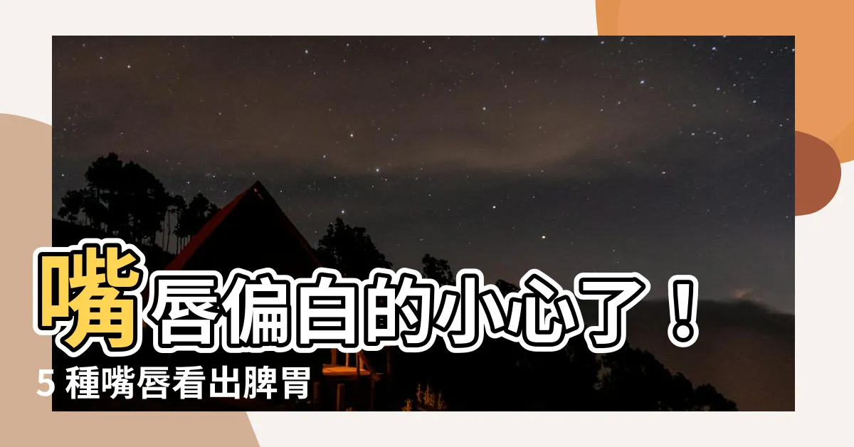 【嘴唇偏白】嘴唇偏白的小心了！5 種嘴唇看出脾胃健康