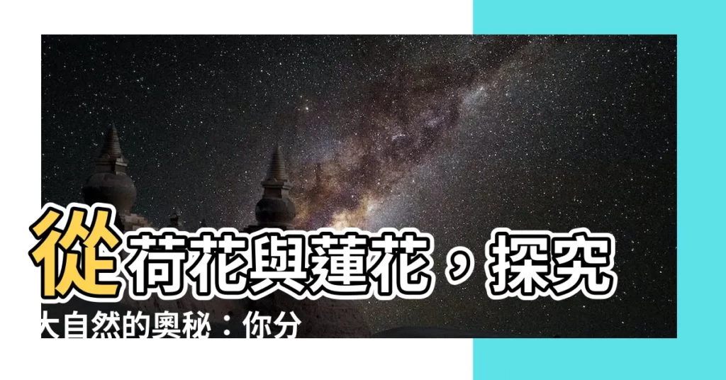 【荷花和蓮花的區別】從荷花與蓮花，探究大自然的奧秘：你分清了嗎？