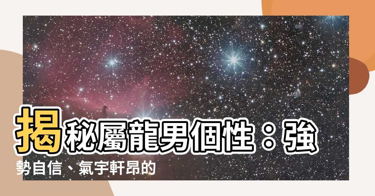 【屬龍男個性】揭秘屬龍男個性：強勢自信、氣宇軒昂的王者風範
