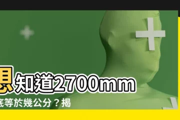 【2700mm幾公分】想知道2700mm到底等於幾公分?揭曉超簡單換算秘訣!
