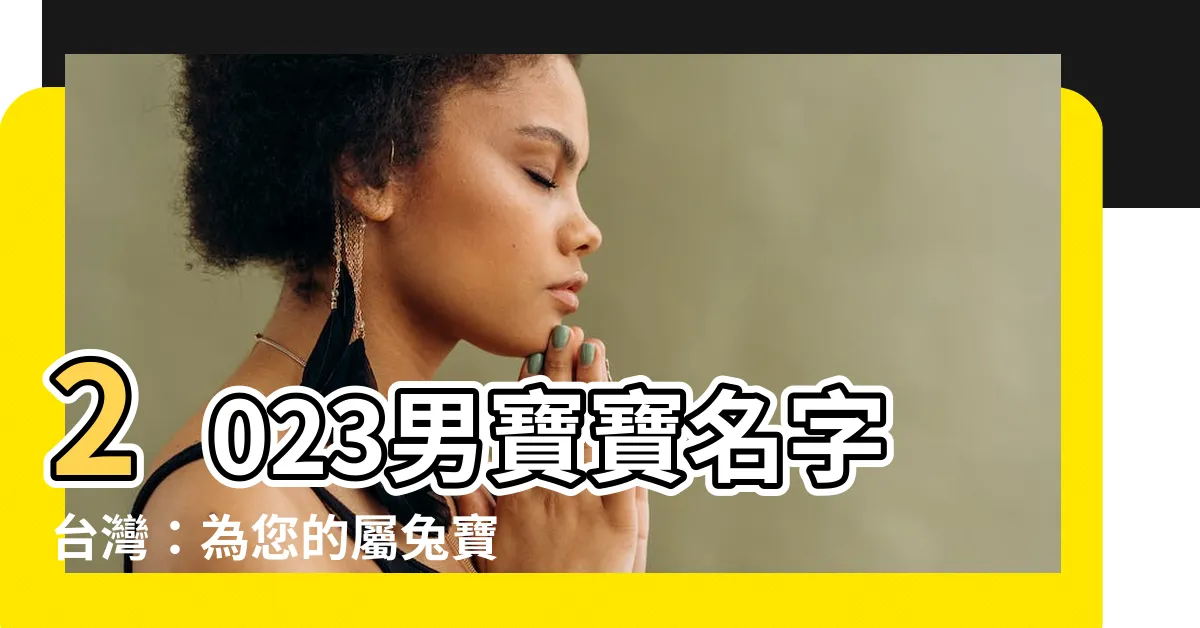【2023男寶寶名字台灣】2023男寶寶名字台灣：為您的屬兔寶貝取個文質彬彬的好名字