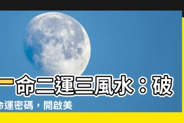 【1命 2運 3風水 4積德 5讀書】一命二運三風水：破解命運密碼，開啟美好人生
