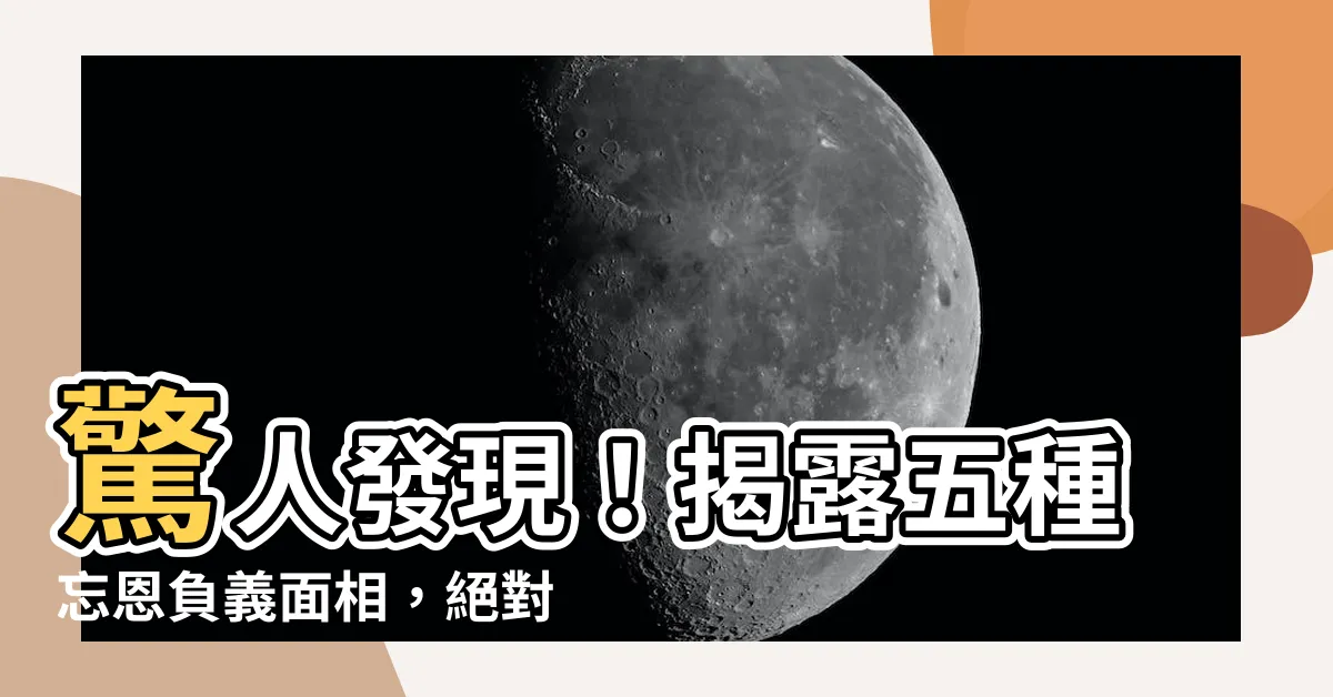 【忘恩負義面相】驚人發現！揭露五種忘恩負義面相，絕對自私利己無情