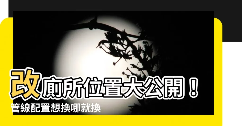 【改廁所位置】改廁所位置大公開！管線配置想換哪就換哪