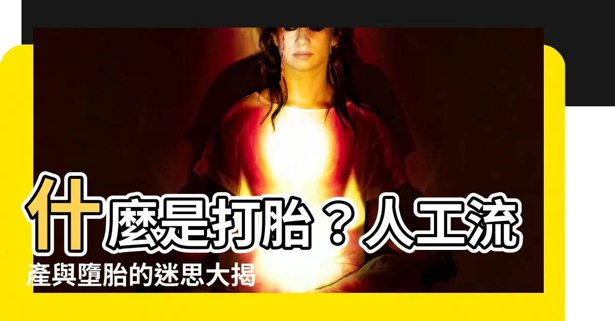 【什麼是打胎】什麼是打胎？人工流產與墮胎的迷思大揭密！