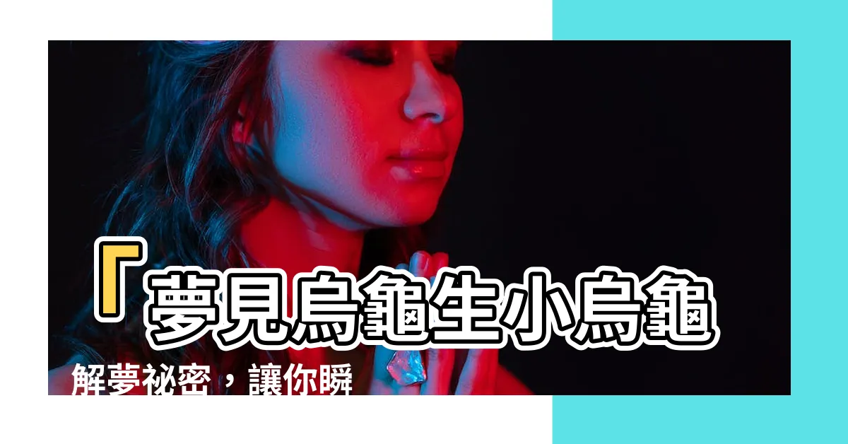 【夢見烏龜生小烏龜】「夢見烏龜生小烏龜」解夢秘密，讓你瞬間獲得財富！