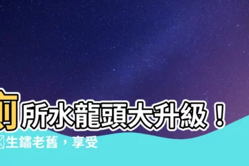 【廁所水龍頭】廁所水龍頭大升級！告別生鏽老舊，享受奢華洗浴體驗