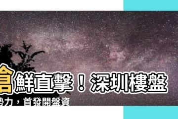 【深圳樓盤】搶鮮直擊！深圳樓盤新勢力，首發開盤資訊一次掌握
