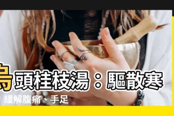 【烏頭桂枝湯】烏頭桂枝湯：驅散寒邪，緩解腹痛、手足冰涼
