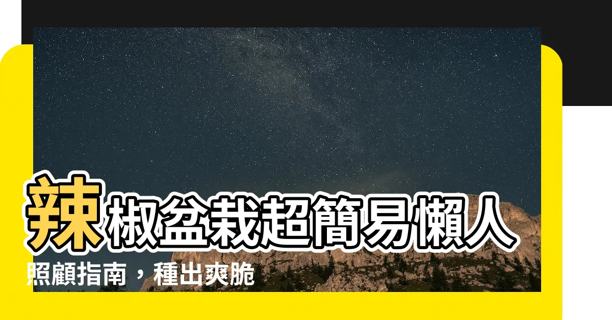 【辣椒盆栽照顧】辣椒盆栽超簡易懶人照顧指南，種出爽脆多汁又香辣的辣椒！