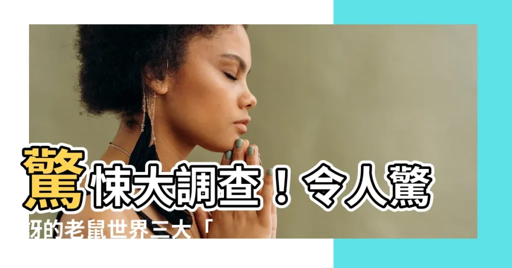 【老鼠】驚悚大調查!令人驚訝的老鼠世界三大「鼠」謎