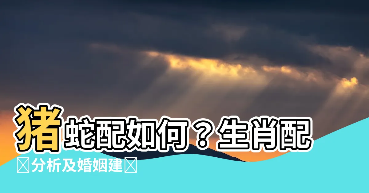 【豬蛇配】豬蛇配如何？生肖配對分析及婚姻建議
