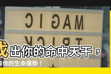 【十天干生旺】找出你的命中天干，破解你的生命運勢！《十天干生旺死絕速查表》