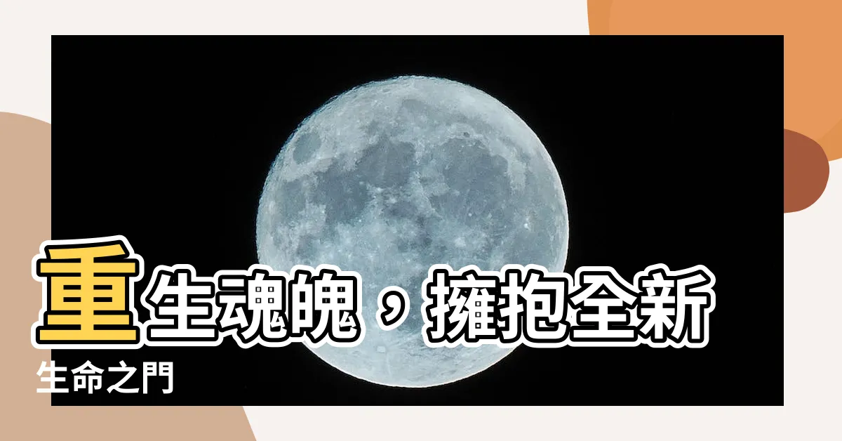 【生魂】重生魂魄，擁抱全新生命之門