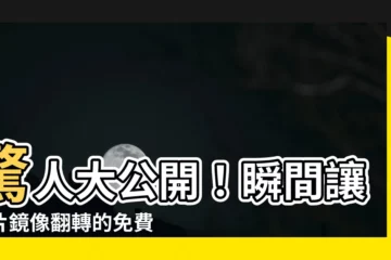 【相反圖】驚人大公開！瞬間讓圖片鏡像翻轉的免費神器！