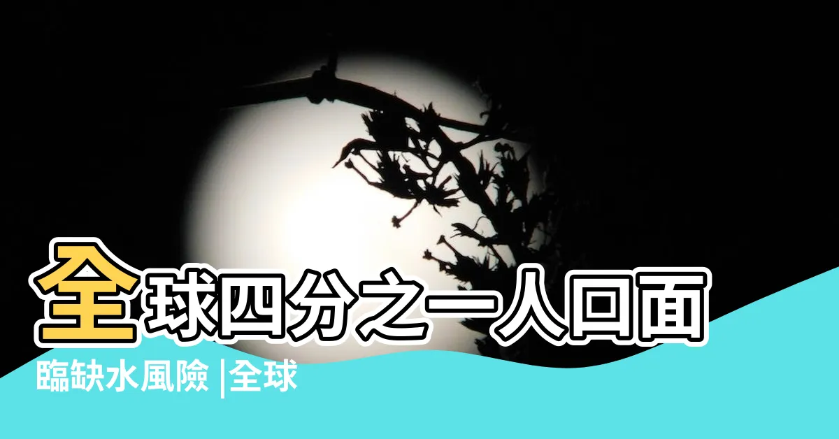 【2023缺水】全球四分之一人口面臨缺水風險 |全球三分之一兒童因氣候變化面臨嚴重缺水問題 |最新報告 |