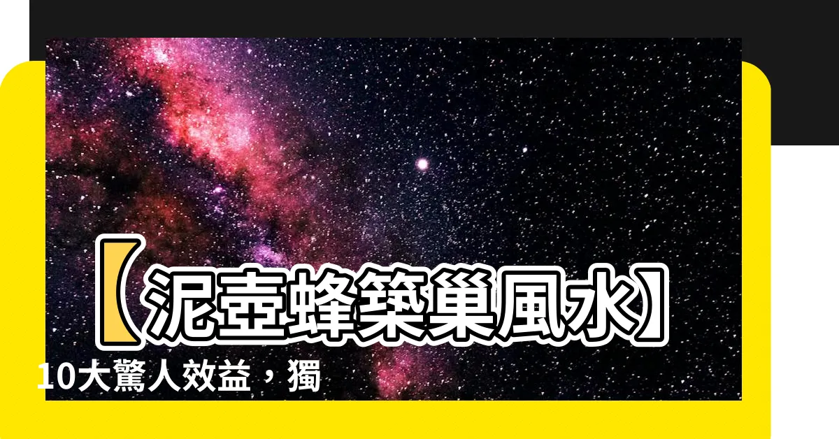 【泥壺蜂築巢風水】【泥壺蜂築巢風水】10大驚人效益，獨家攻略揭密！
