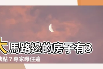 【大馬路邊的房子】大馬路邊的房子有3大缺點？專家曝住這裡除了吵還有…