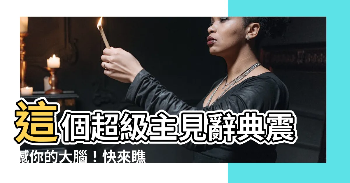 【主見】這個超級主見辭典震撼你的大腦！快來瞧瞧主見到底有多神奇！