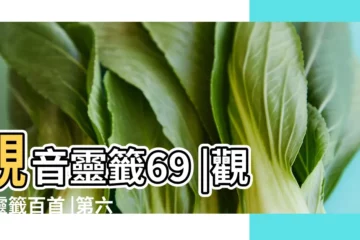 【解觀音靈籤69籤事業】觀音靈籤69 |觀音靈籤百首 |第六十九籤 |