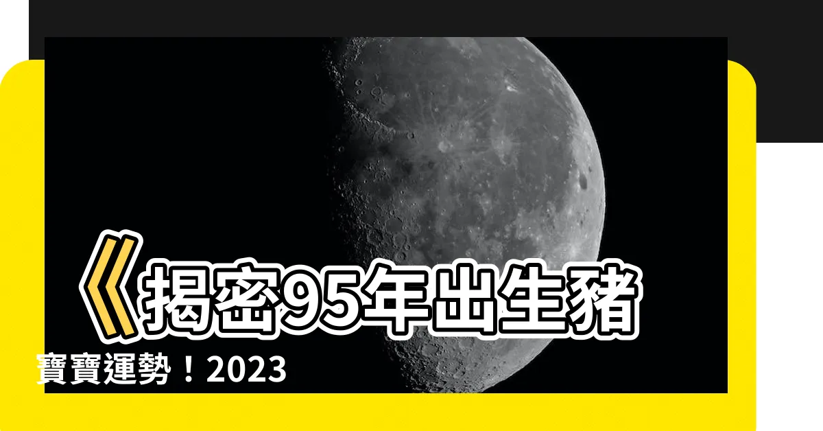 【95年出生】《揭密95年出生豬寶寶運勢！2023年運途吉凶大公開》