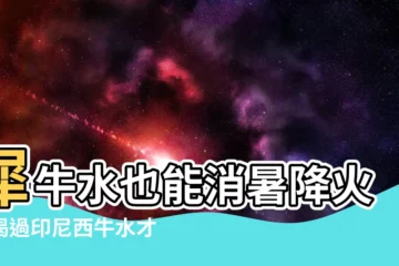 【西牛水】犀牛水也能消暑降火？喝過印尼西牛水才知道！